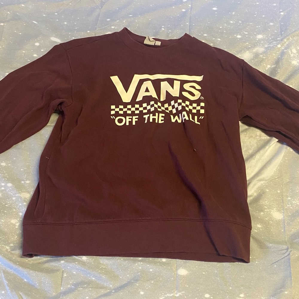 Burgundy vans sweater